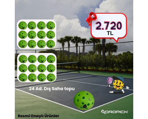 24 Adet Pickleball Dış Saha Topu