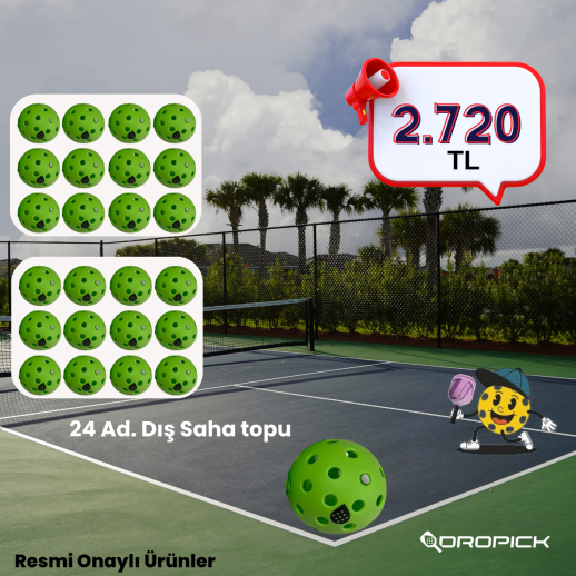 24 Adet Pickleball Dış Saha Topu