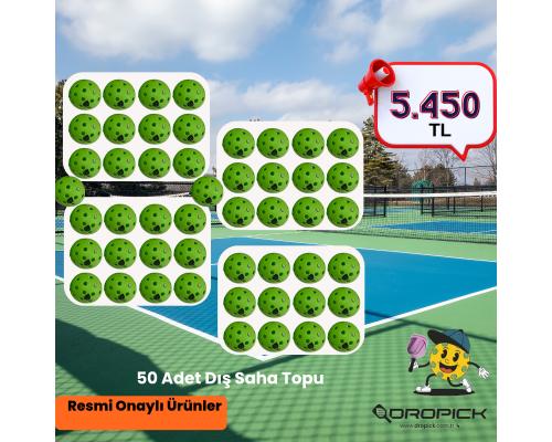 50 Adet Pickleball Dış Saha Topu