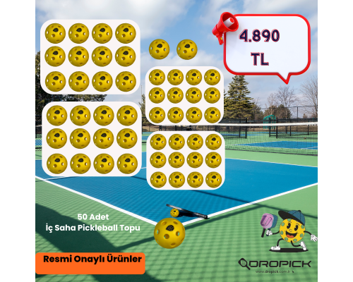 50 Adet İç Saha Pickleball Topu