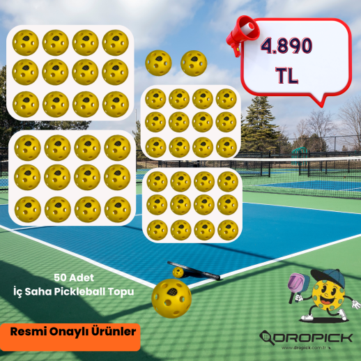 50 Adet İç Saha Pickleball Topu