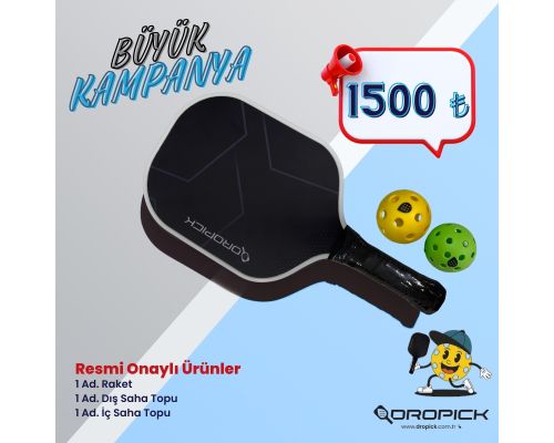 Performance Control Pro 1 pickleball Raketi ve 2 Top