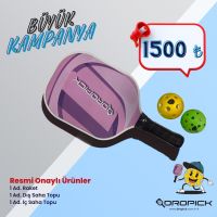 Performance Pink Wave Pickleball Raketi ve 2 Top