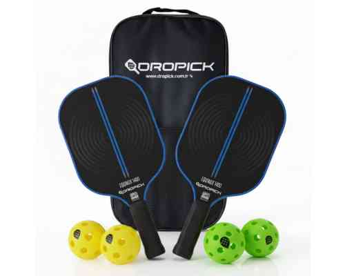 Dropick Equinox 1400 Pickleball Seti – 2 Raket + 4 Top + Taşıma Çantası | Pickleball Orta Seviye Oyuncular için