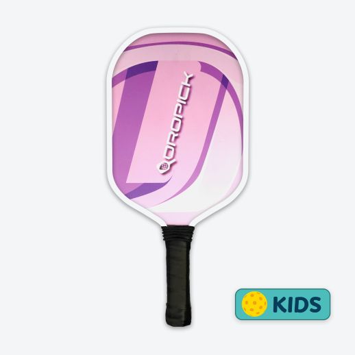 Dropick Kids Pink Wave – 6-9 Yaş Çocuk Pickleball Başlangıç Raketi