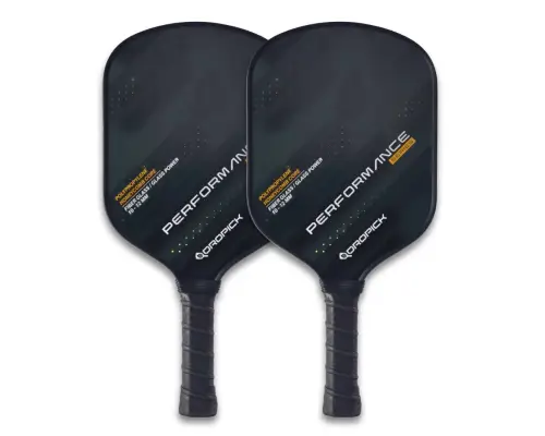 Dropick Performance Maç Seti - Shadow Editon | 2 Karbon Fiber Pickleball Raket + 4 Top + Taşıma Çantası