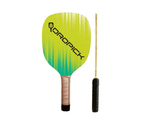 Yeşil Çocuk Ahşap Pickleball Raketi (6-10 Yaş İçin)