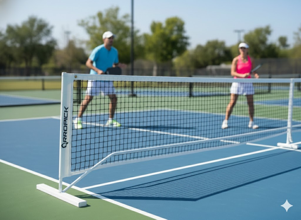 Dropick beyaz pickleball filesi – profesyonel görünüm ve yüksek görünürlük
